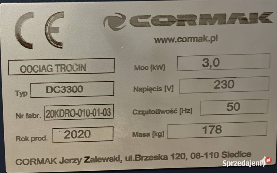 CORMAK DC3300 Odciąg filtracyjny