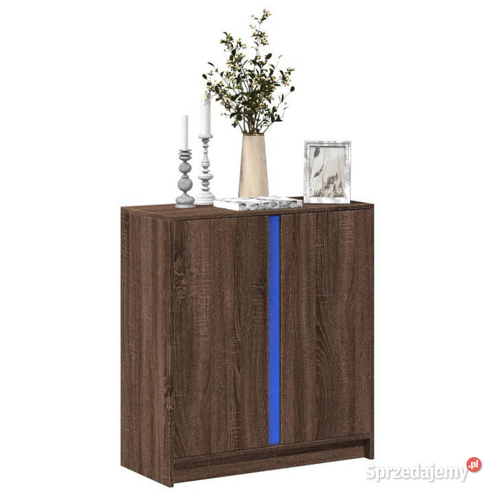 Szafka z LED brązowy dąb 77x34x85 materiał Warszawa
