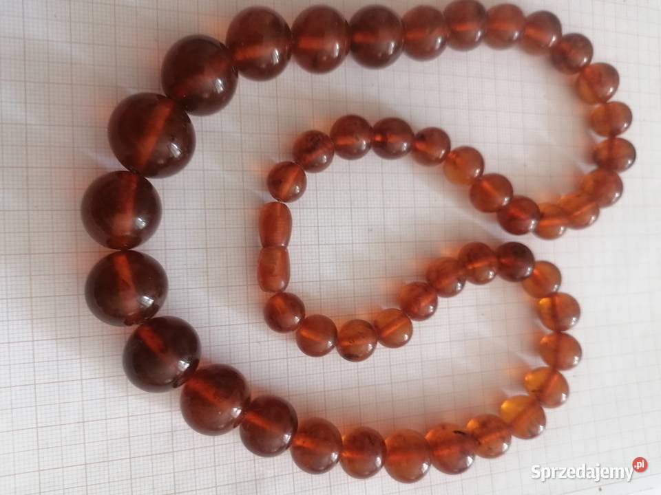 Naszyjnik Bursztyn Kulki Vintage Białystok