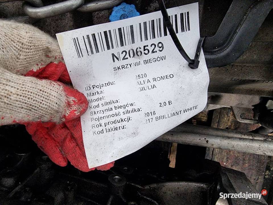 SKRZYNIA BIEGÓW ALFA ROMEO GIULIA GA8HP50Z osobowe kujawsko-pomorskie Lipno