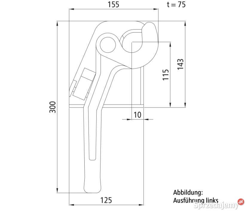 Zamknięcie burtowe H 114 ST surowe prawe wielkopolskie Przysieka Polska
