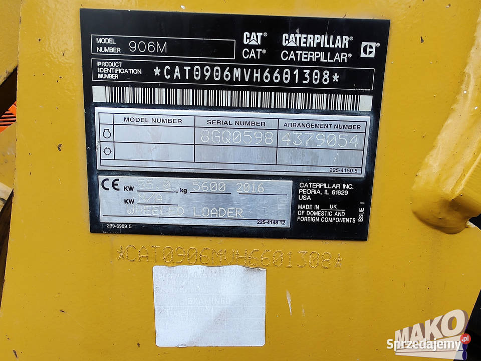Caterpillar 906M Koła z bieżnikiem 906 H M 908 Rok produkcji 2016 Ostrowiec Świętokrzyski
