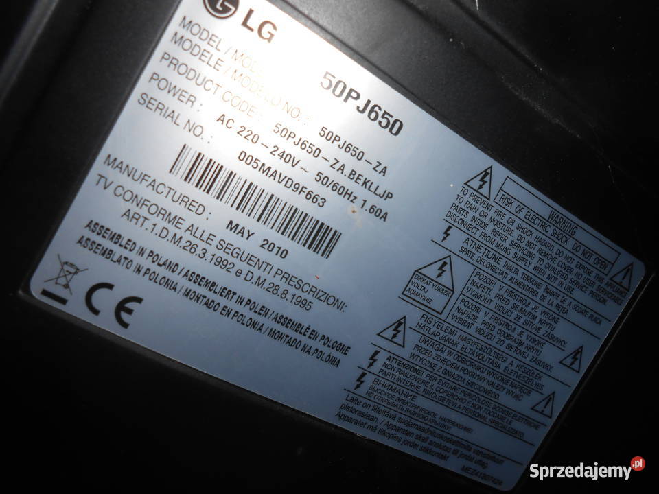 Telewizor plasma LG 50 Łódź sprzedam
