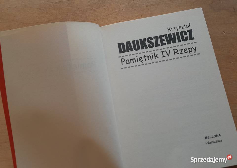 Książka Pamiętnik IV Rzepy Krzysztof Daukszewicz
