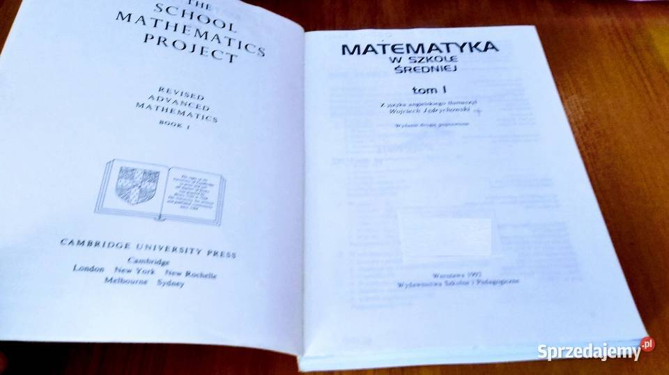 Matematyka w szkole średniej 1 School materiały dla nauczyciela Gdańsk
