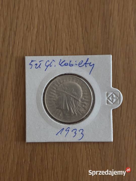 Moneta 5 zl glowa kobiety 1933 lubelskie Puławy