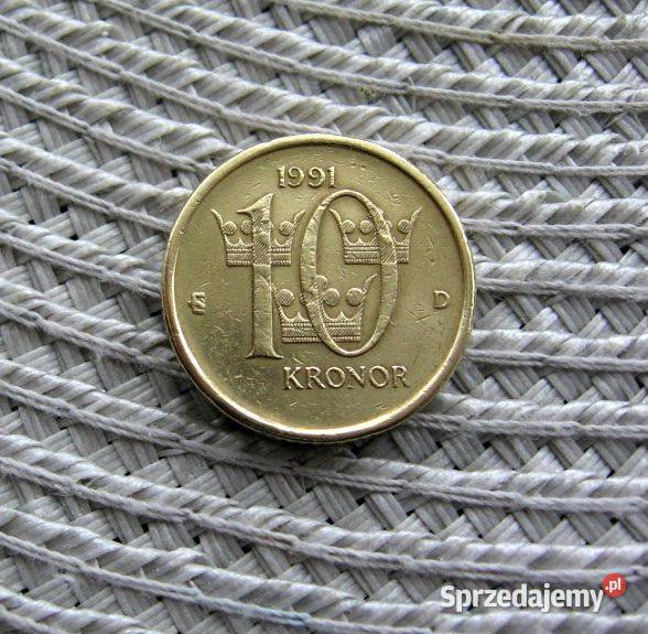Szwecja 10 Koron 1991r Antyki, Sztuka, Kolekcje wielkopolskie Kalisz