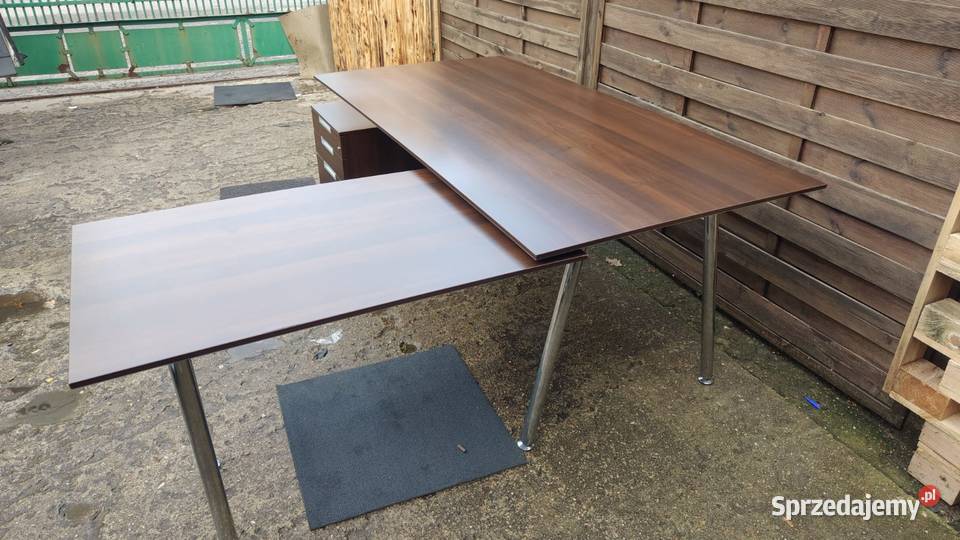 Biurko gabinetowe z dostawką i kontenerkiem Warszawa