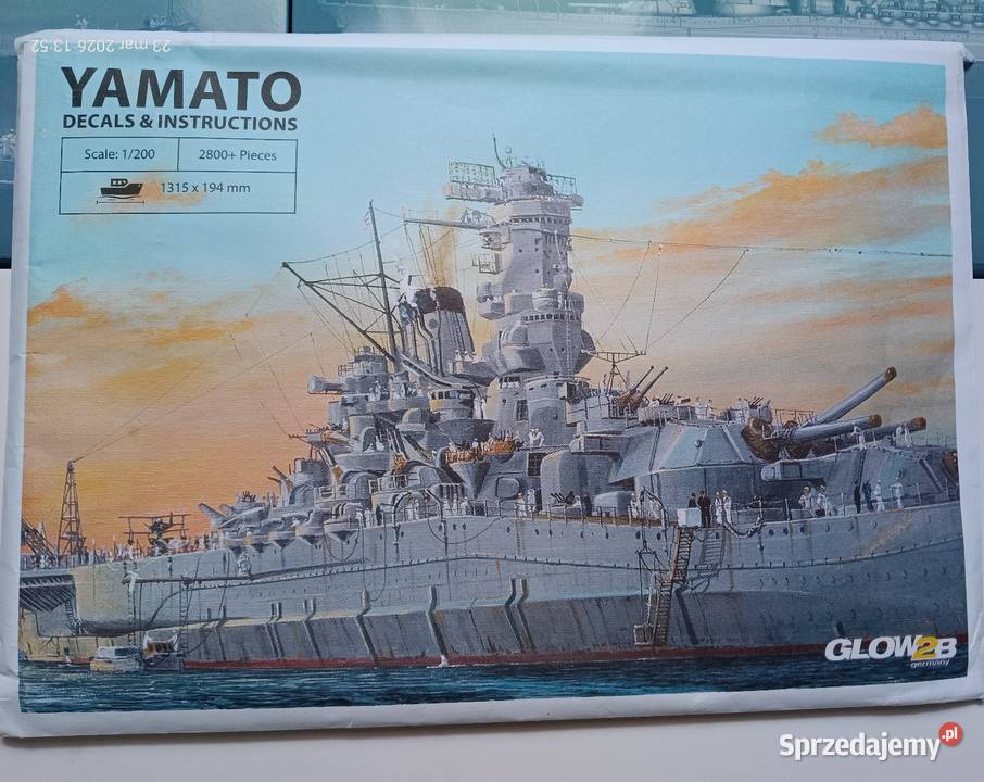 Pancernik Yamato w skali 1200 firmy Glow2B Legionowo