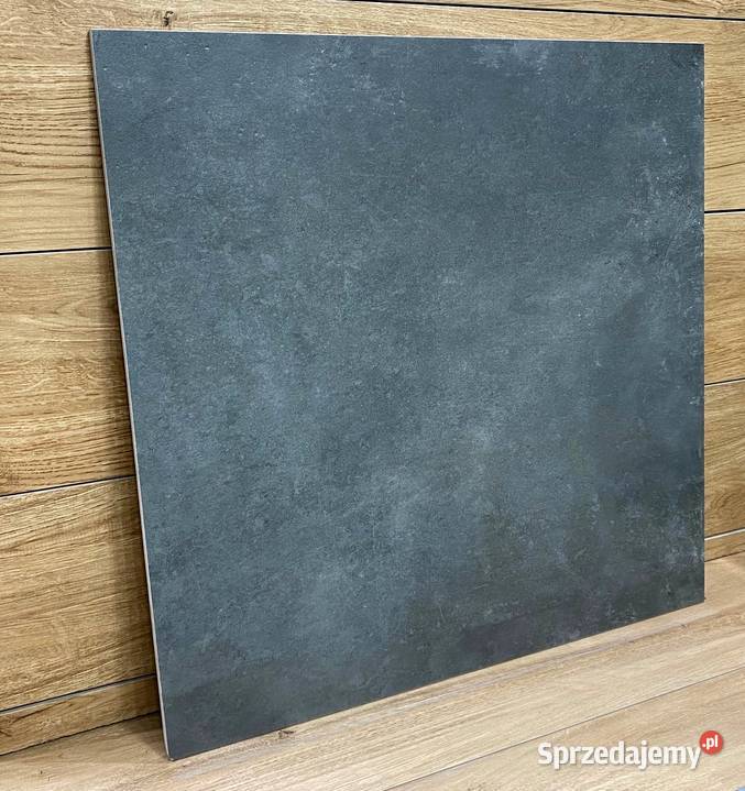 Twardy pogrubiony grafitowy gres 60x60 kamień Łask