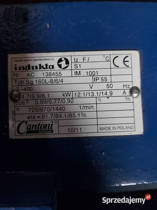Nowy Silnik trzy biegowy Indukta Cantoni 475981 Goleniów