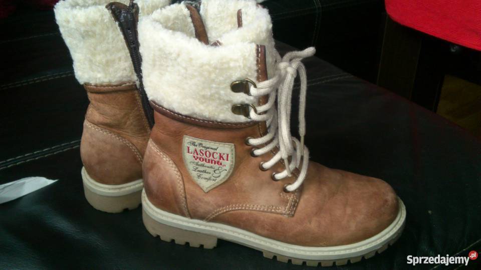 Buty zimowe Lasocki Kids chłopięce Skóra 34 Rozmiar 34 Kozaczki Katowice