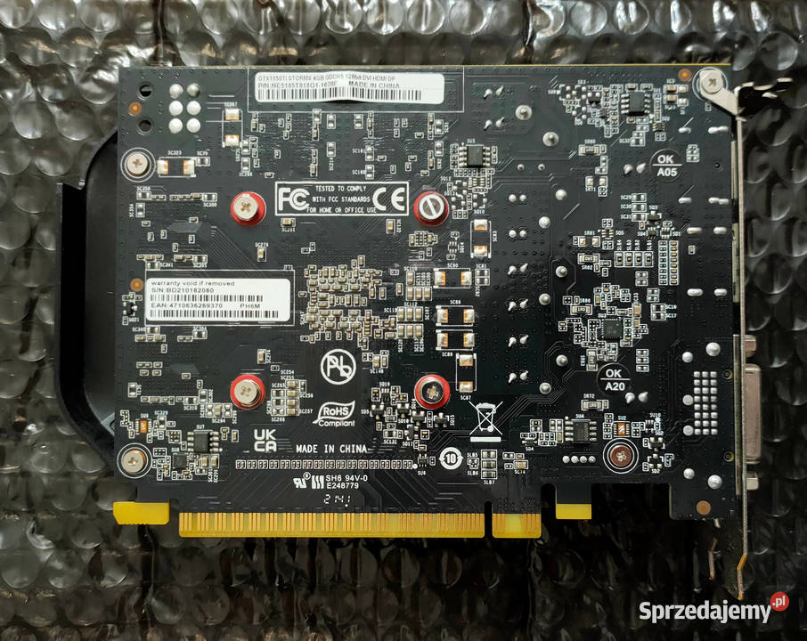 GeForce 1050Ti 4Gb GDDR5 Palit Storm X Sosnowiec