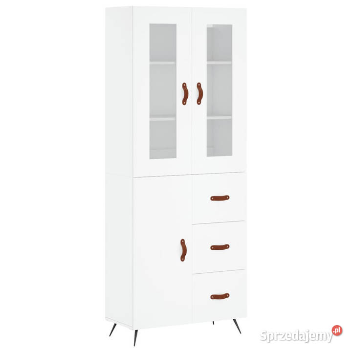 Witrynka biała 695x34x180 materiał