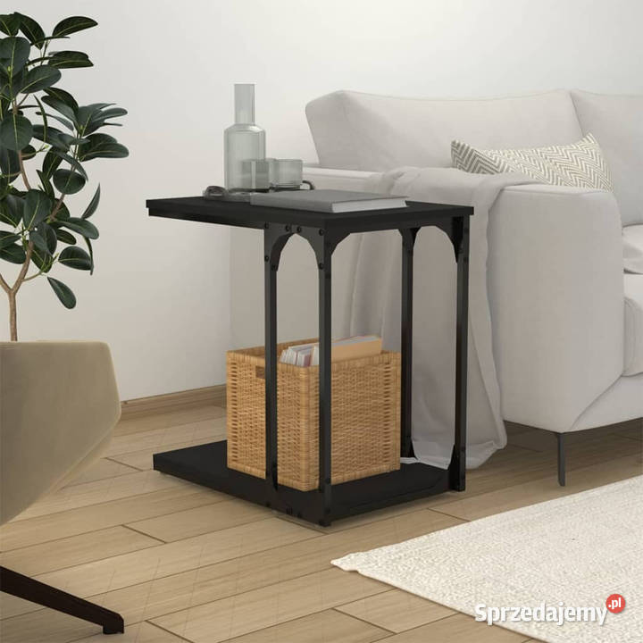 Stolik boczny czarny 50x35x52 materiał