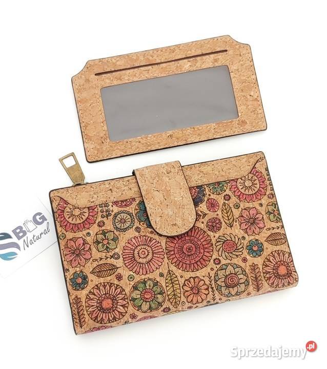 Portfel Wegański Korkowy Ultralekki Na Karty Dla kobiet Dodatki
