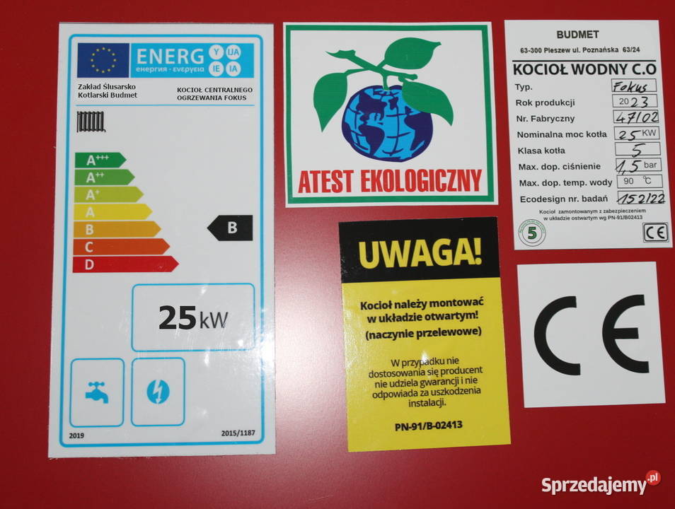 25 kW do 230 m2 UniwersumEKO KOCIOŁ Piece Kotły i Piece CO sprzedam