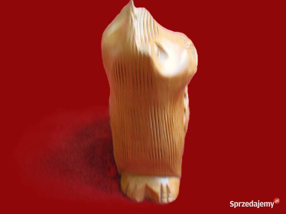 Kot Stara Figurka twarde drewno 10 x 8 x 4 Figurki i rzeźby Siedlce