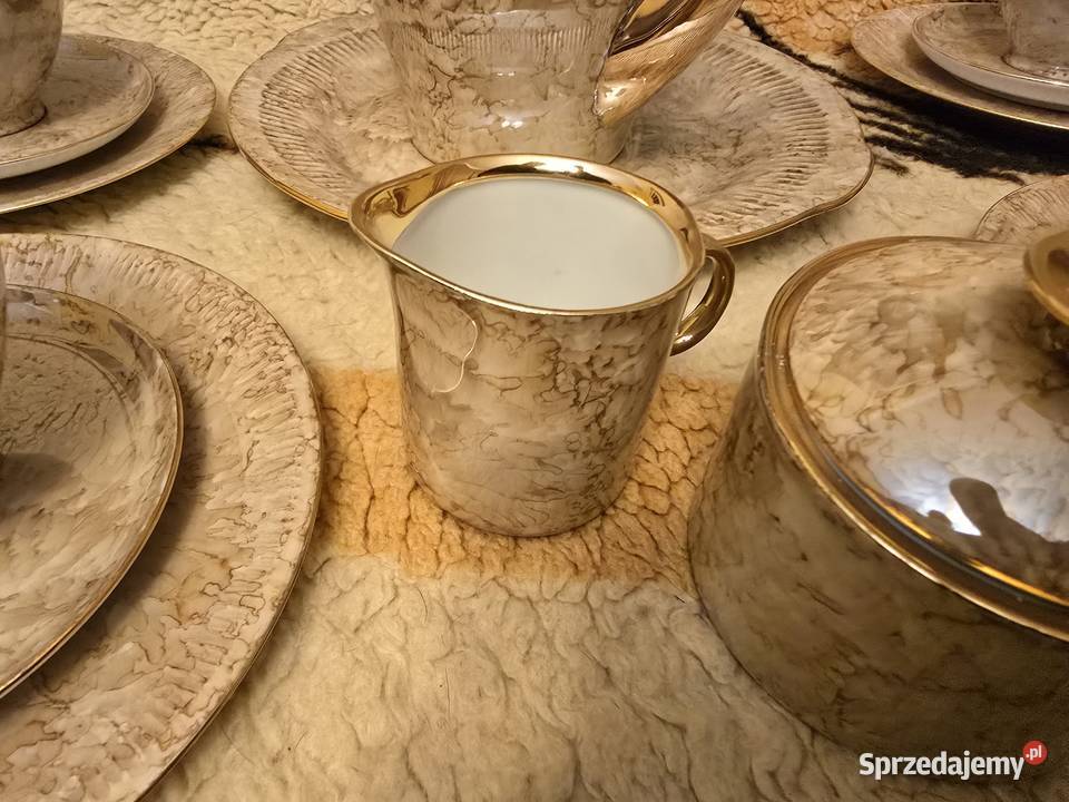 porcelanowy serwis zestaw kawowy Ćmielów komplet