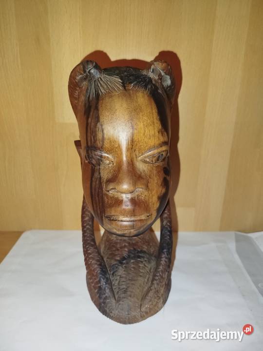 Rzeźba figura drewniana popiersie głowa kobiety Barnimie sprzedam