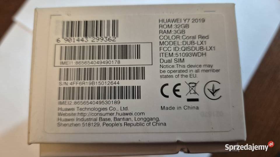 Smartfon HUAWEI Y7 2019 stan idealny z pudełkiem Kraków