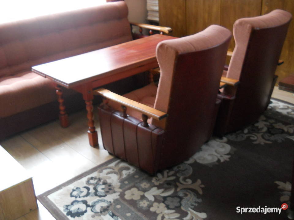 Komplet wypoczynkowy kanapafotelestół rozkładany Wiskienica Dolna