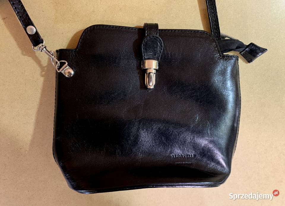 Torebka skórzana czarna 80