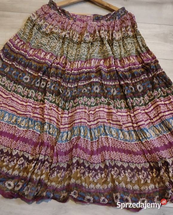 Przewiewna SPÓDNICA indyjska marszczona bawełna Lublin