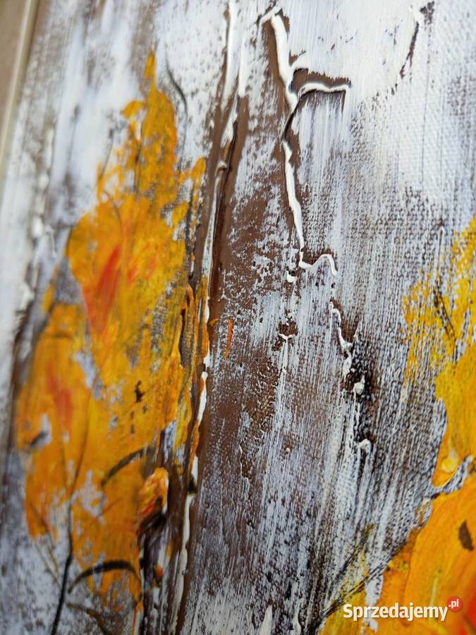 Obraz olejny TRZY DRZEWA Vintage na płycie w Warszawa