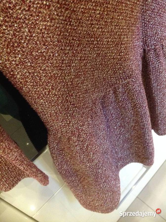 Sweter Kardigan Damski ZARA KNIT XS z Metaliczną Zara