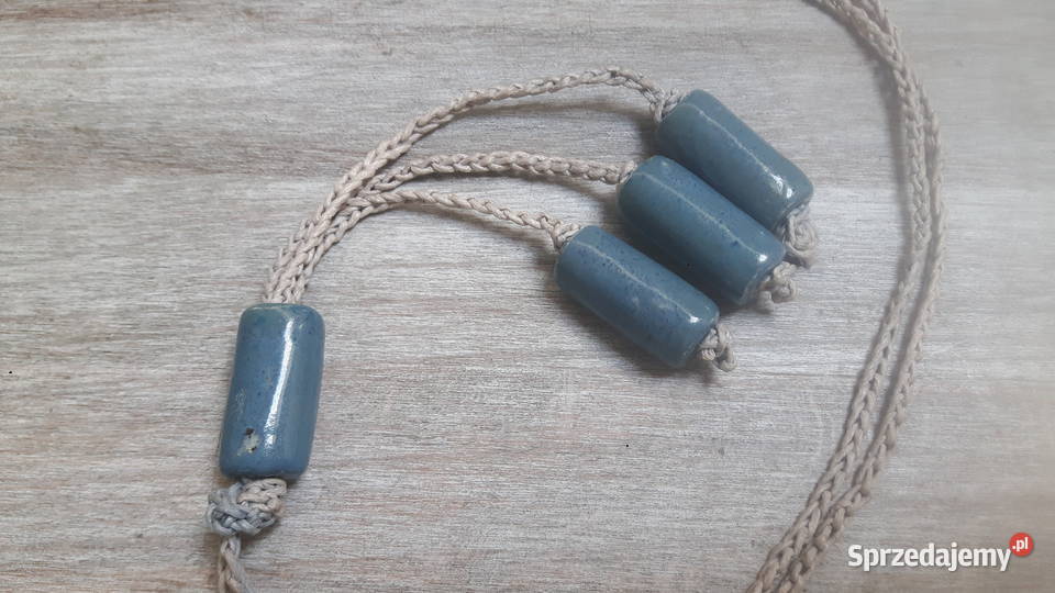 Naszyjnik ceramiczny ręcznie wykonany mazowieckie sprzedam