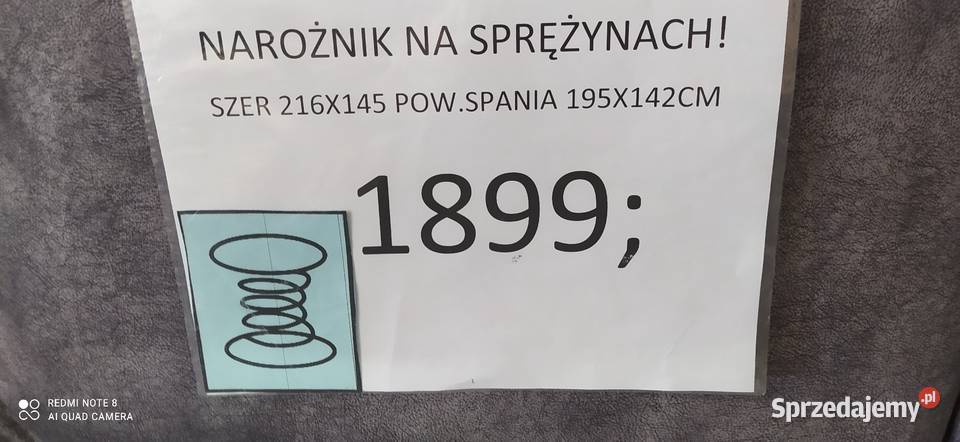NAROŻNIK NA SPRĘŻYNACH DOSTĘPNY RĘKI