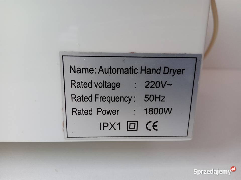 Suszarka do rąk 1800W Mielec sprzedam