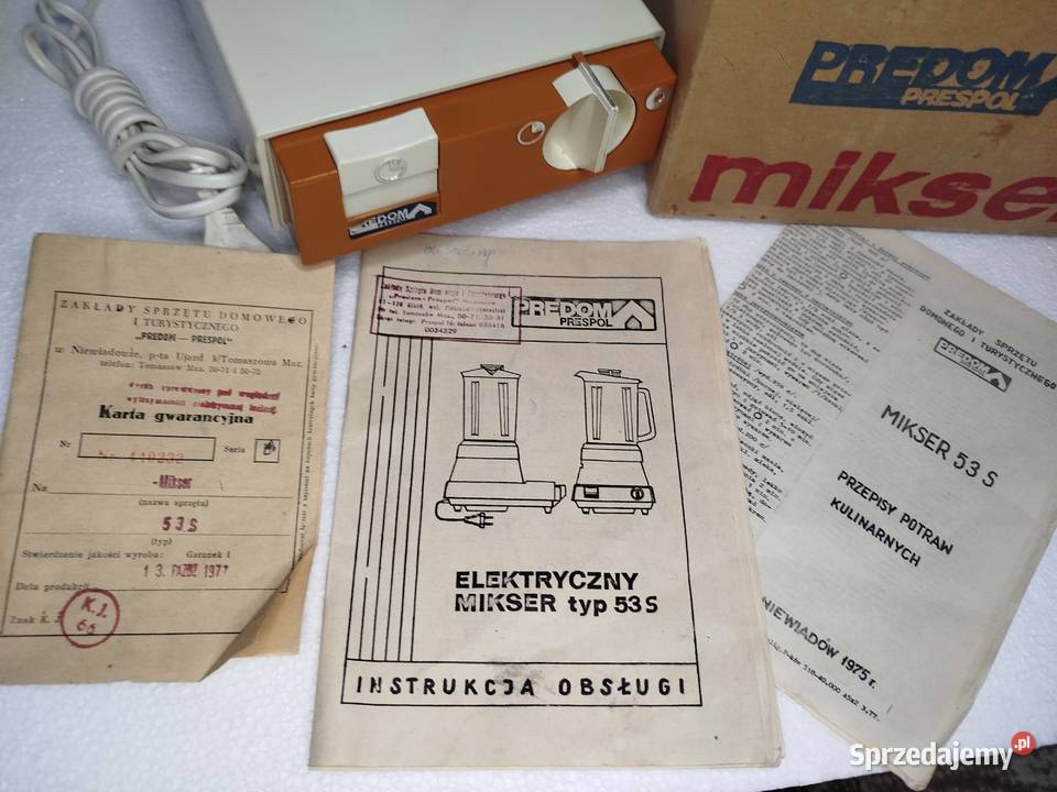 Zabytkowy mikser 53S Predom Prespol rocznik 1977