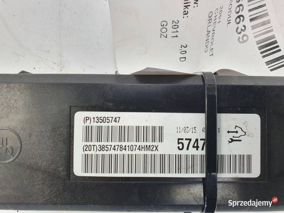MODUŁ CHEVROLET ORLANDO 13505747 Pozostałe Pozostałe Lipno
