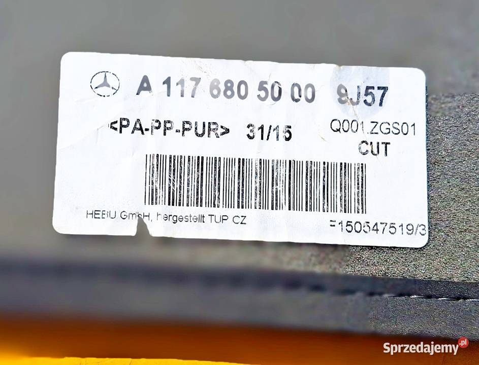MERCEDES W117 ORYGINALNE DYWANIKI WELUROWE Radom
