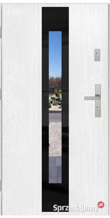 Drzwi wejściowe 72 mm SI04 GLASS PREMIUM BLACK mazowieckie Ciemniewo