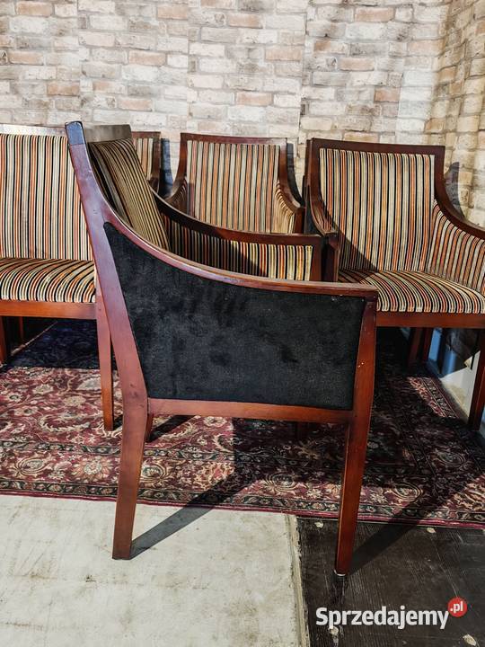 Piękny zestaw foteli gabinetowych 8 sztuk Sandomierz