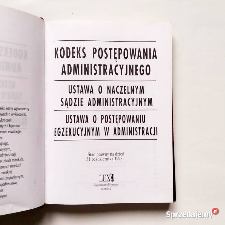 Kodeks postępowania administracyjnego Ustawa o