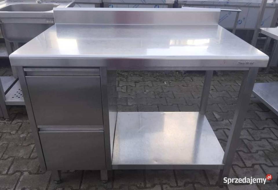 Stół z Półką i Szufladami Dora Metal 1107085 S