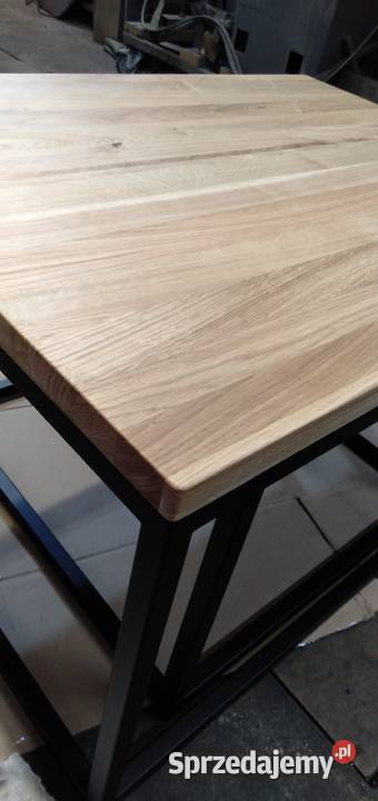 Stolik kawowy nowoczesny loft dębowy blat wielkopolskie Poznań