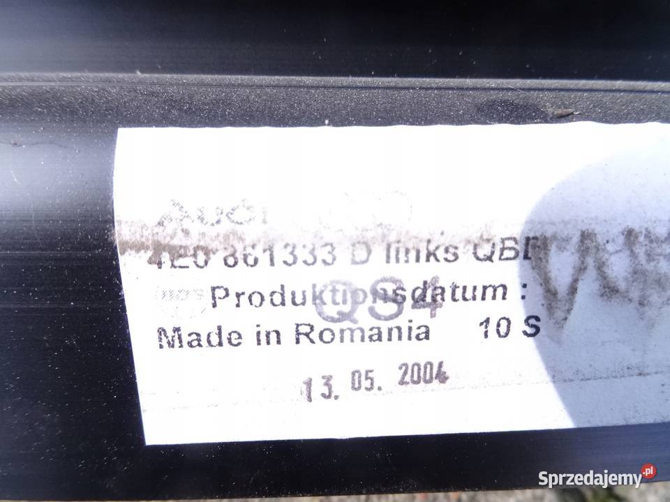 4E0861333D AUDI A8 D3 ELEKTRYCZNE ROLETY DRZWI wielkopolskie Przemęt