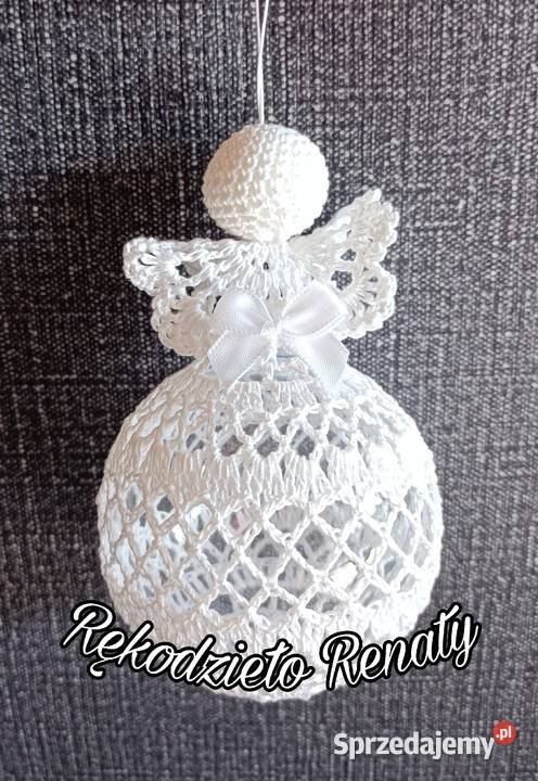 Bombkianiolki rękodzieło na choinkę biały Wrocław