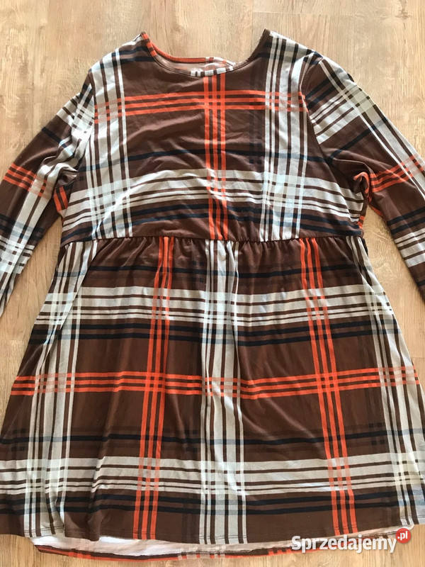 Sukienka w kratkę 4850 Inny wzór