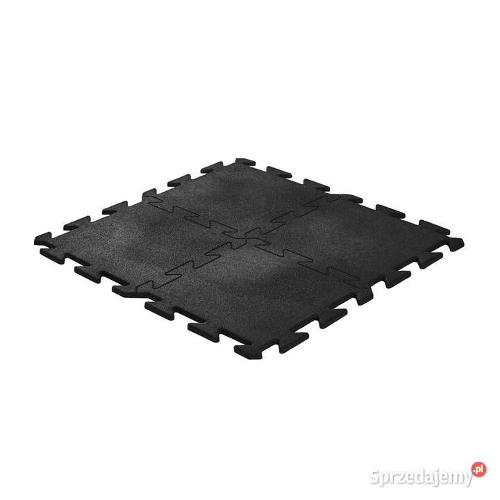 Puzzle gumowe do siłowni Czarna mata gumowa