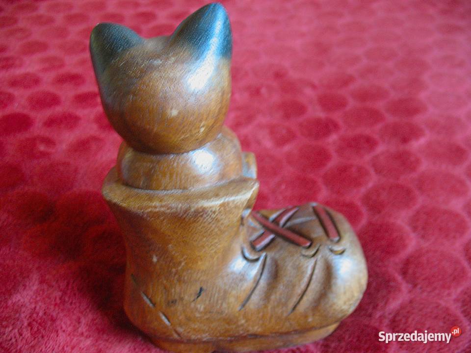 Kot w bucie Stara Figurka Bali styl drewno 155 x