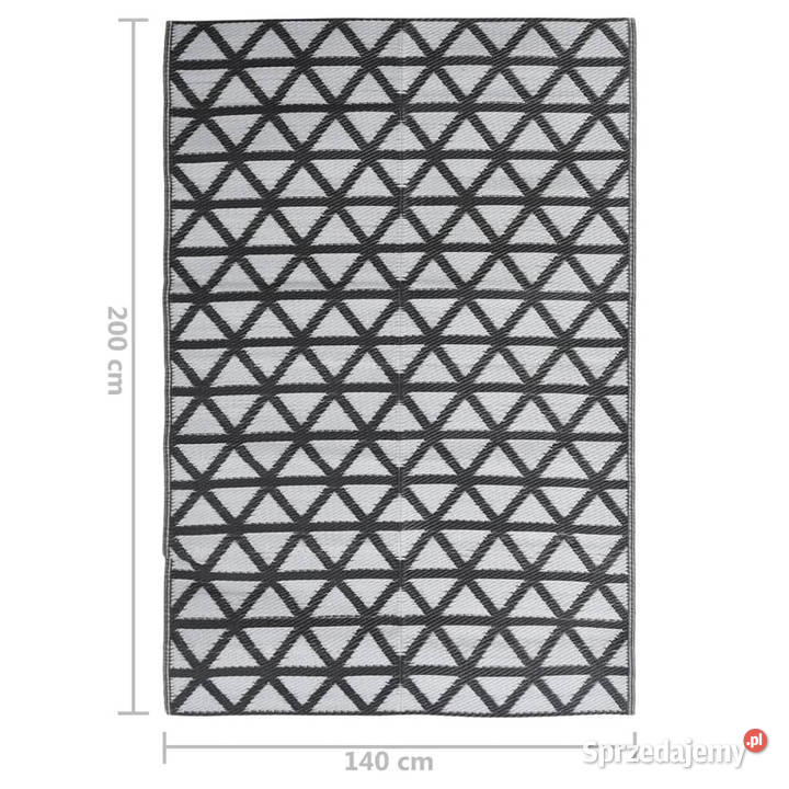 Dywan zewnętrzny czarny 140 x 200 PP WM317007 Warszawa