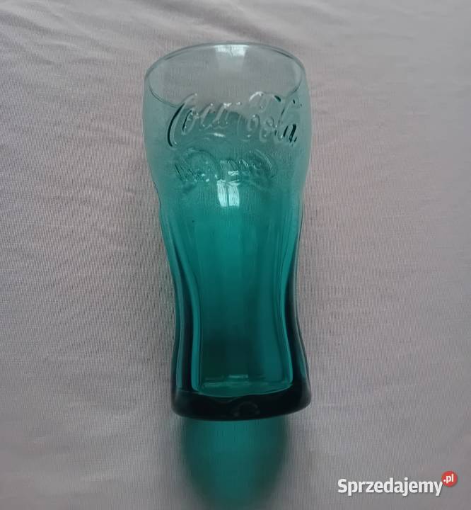 Kolekcjonerska turkusowa szklanka Coca Cola