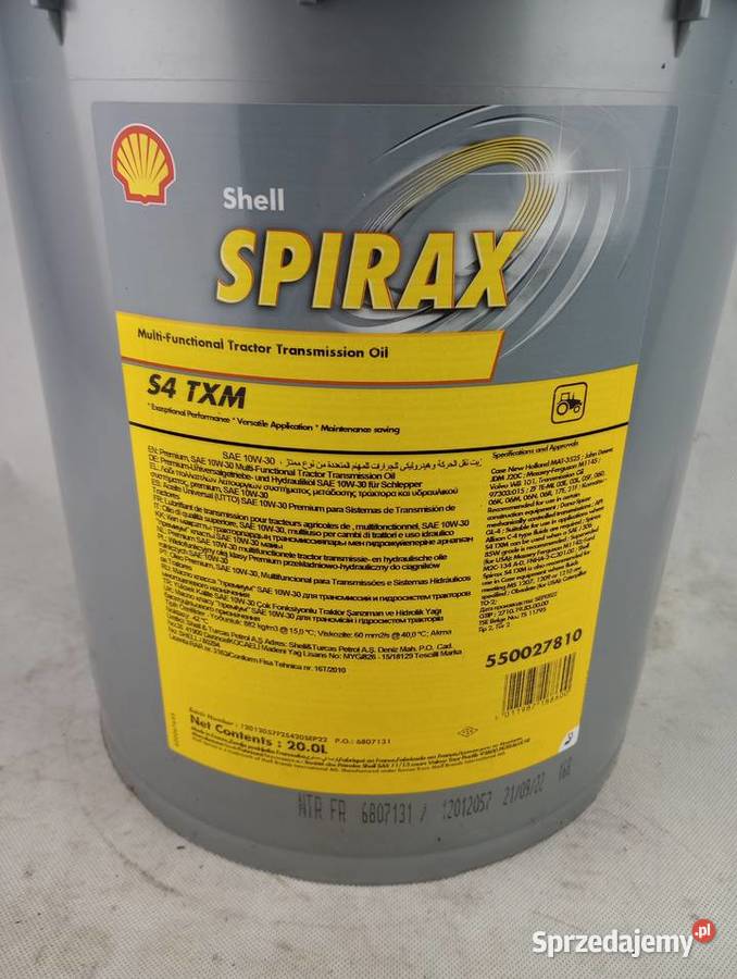 Shell Spirax 10W30 S4 TXM 20L PRZEKŁADNIOWY Józefin