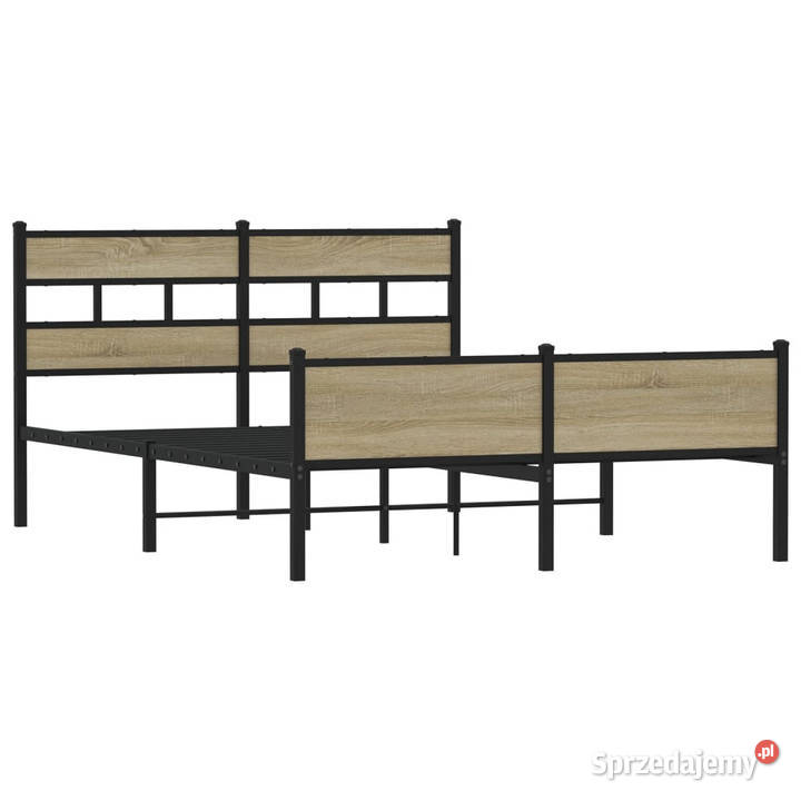 Łóżko bez materaca dąb sonoma 140x200 WM4017291 mazowieckie Warszawa